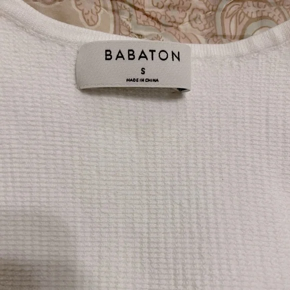 NWT Babaton Aritzia White Deep V Crop Tank Top Quite Luxury Minimalist Cropped - Picture 4 of 6